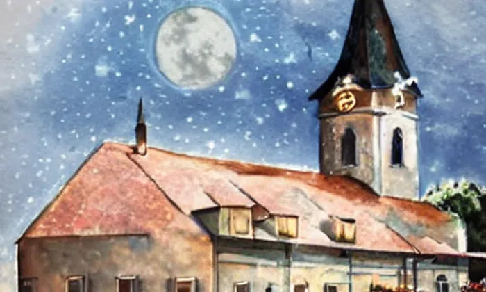 kostel svatého Cyrila a Metoděje (Ratíškovice) – noc