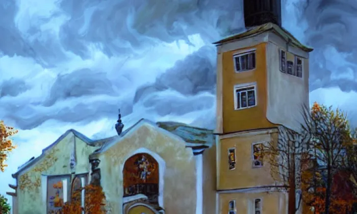 Kostel svatého Ducha (Rýnovice) – autumn