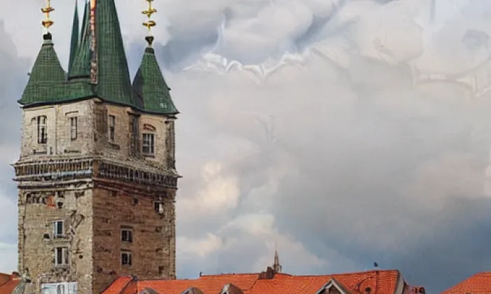 Kostel svatého Ducha v Telči – zima