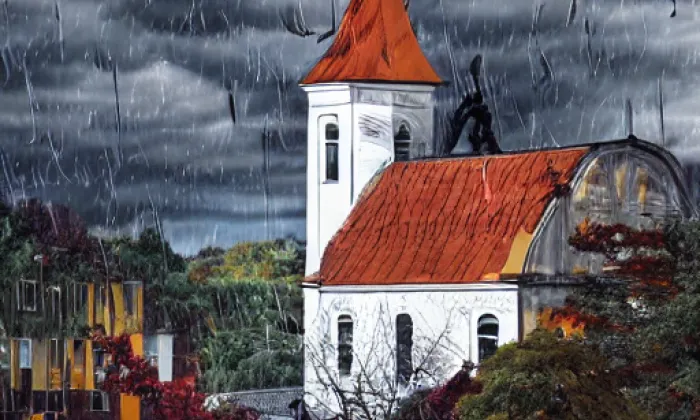 kostel svatého Filipa a Jakuba (Bohuslavice) – podzim