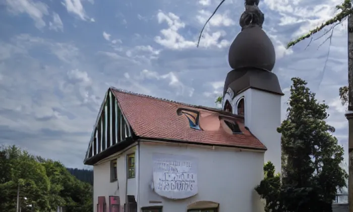 Kostel svatého Filipa a Jakuba (Kadov) – autumn