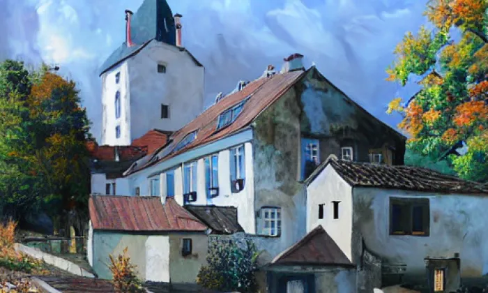 kostel svatého Filipa a Jakuba (Lelekovice) – autumn