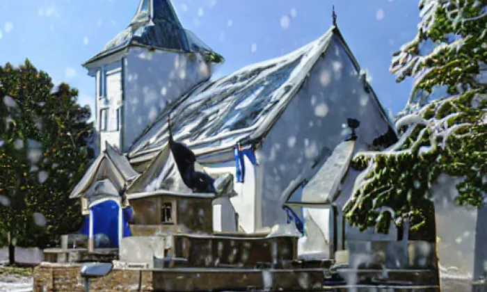 kostel svatého Filipa a Jakuba (Lelekovice) – winter
