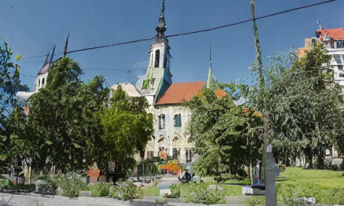 Kostel svatého Filipa a Jakuba (Mlékosrby) – akvarel