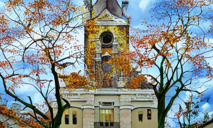 Kostel svatého Filipa a Jakuba (Praha 5) – autumn