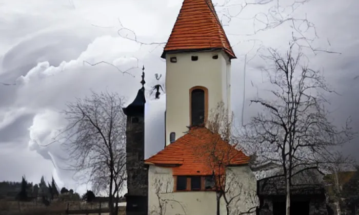 Kostel svatého Filipa a Jakuba (Zlíchov) – autumn