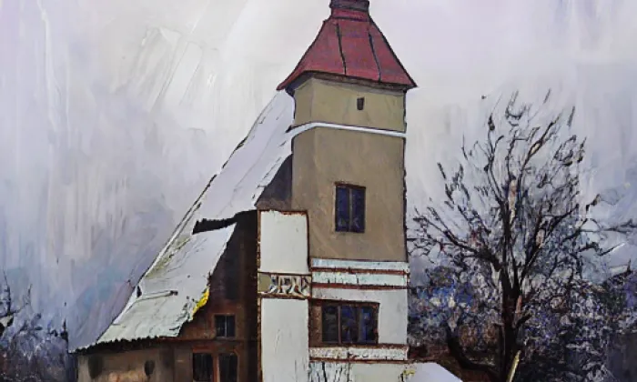 Kostel svatého Filipa a Jakuba (Zlíchov) – winter