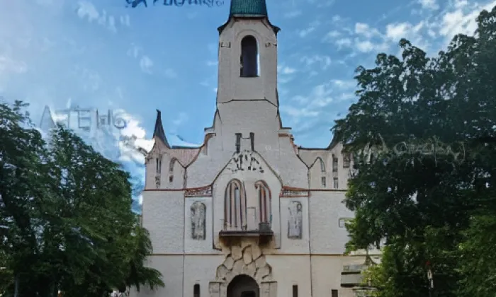 Kostel svatého Františka z Assisi v Podmoklech – akvarel