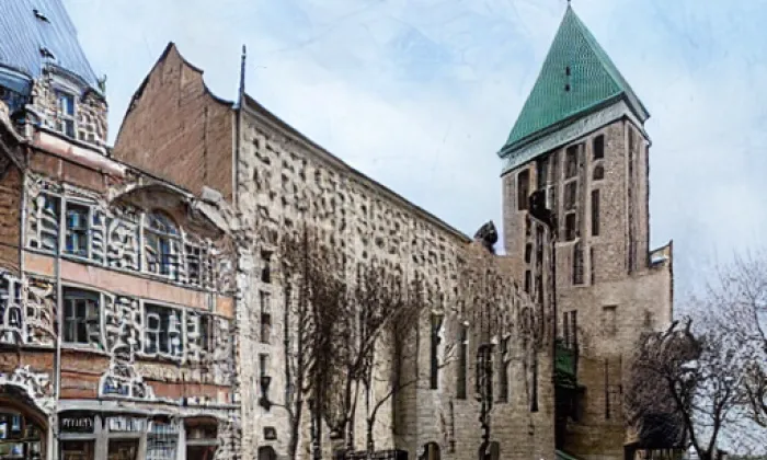 Kostel svatého Gabriela v Praze – autumn