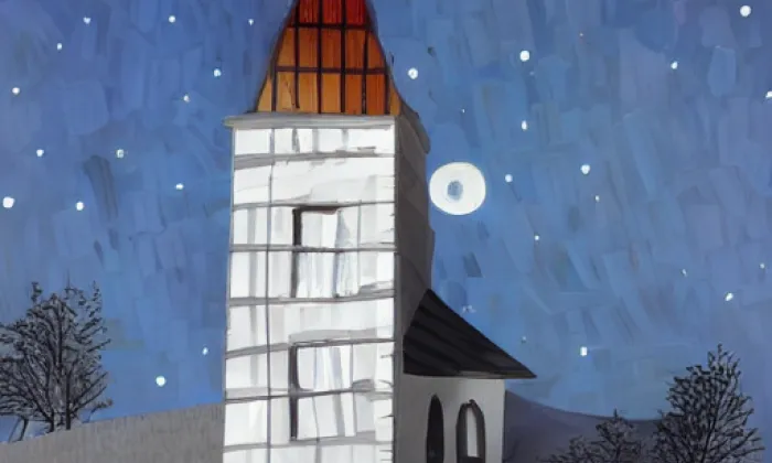 kostel svatého Gotharda (Modřice) – noc