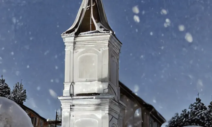 kostel svatého Gotharda (Modřice) – winter