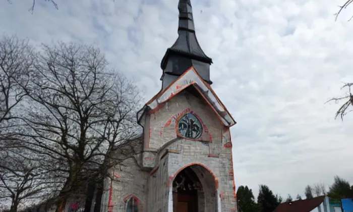 kostel svatého Gotharda v Krupé – zima