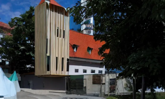 kostel svatého Havla (Čejetice) – akvarel