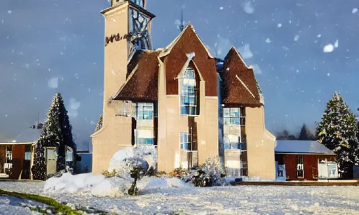 kostel svatého Havla (Hošťalovice) – winter
