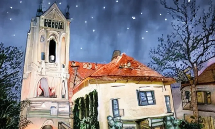 Kostel svatého Havla (Zbraslav) – noc