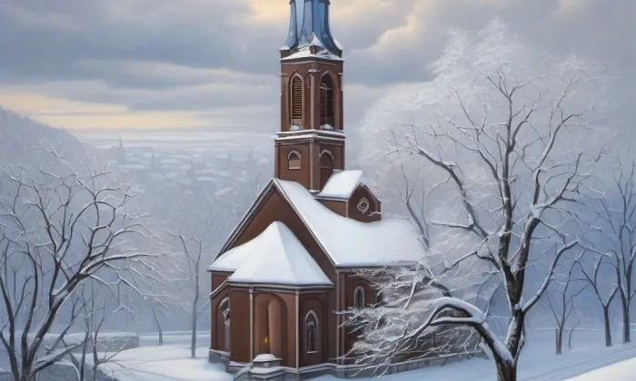 Kostel svatého Ignáce z Loyoly (Chomutov) – zima