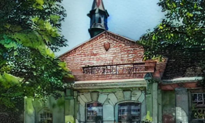 Kostel svatého Jakuba (Žatec) – akvarel