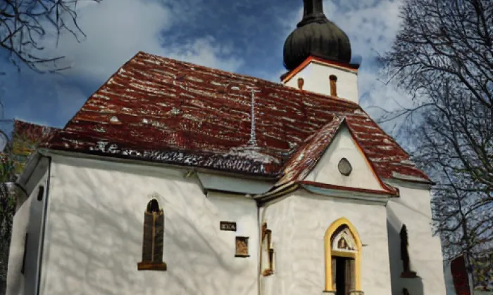 Kostel svatého Jakuba (Jílovice) – zima