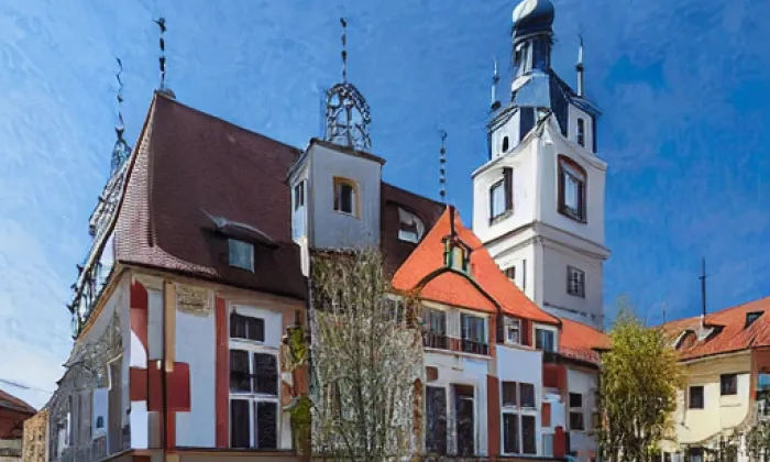 Kostel svatého Jakuba (Týn nad Vltavou) – autumn