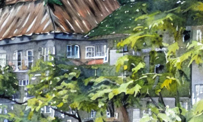 Kostel svatého Jakuba apoštola (Václavice) – akvarel