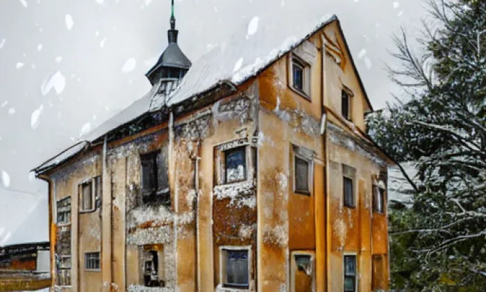 Kostel svatého Jakuba apoštola v Hřivicích – winter