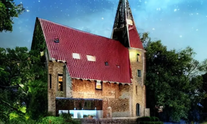 Kostel svatého Jakuba Staršího (Petrovice) – noc