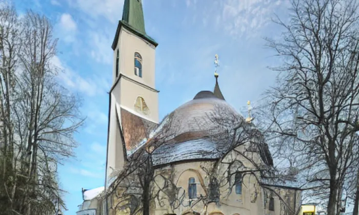 kostel Svatého Jakuba Staršího (Stračov) – zima