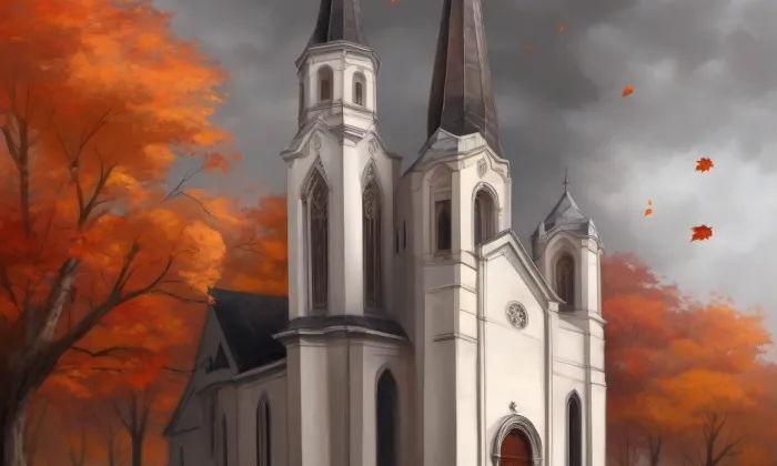 Kostel svatého Jakuba Staršího (Vetlá) – autumn