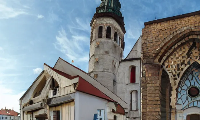 Kostel svatého Jakuba Staršího v Telči – léto