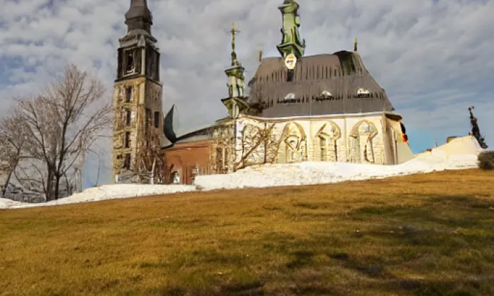 Kostel svatého Jakuba Většího (Želenice) – winter