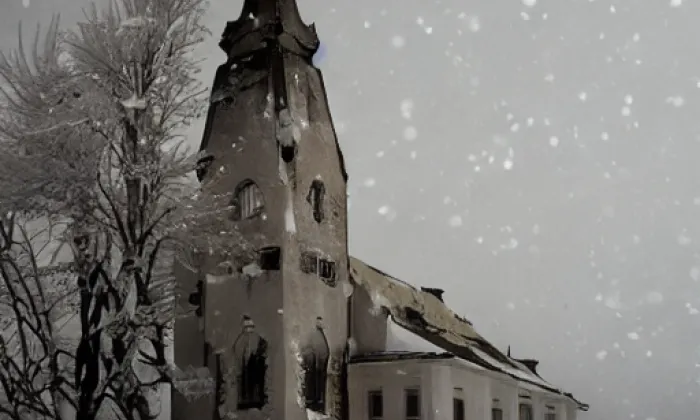 kostel svatého Jakuba Většího (Želetice) – zima