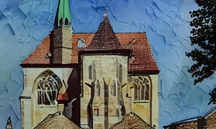 Kostel svatého Jakuba Většího (Bedřichův Světec) – akvarel