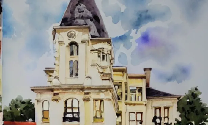 Kostel svatého Jakuba Většího (Brtnice) – akvarel
