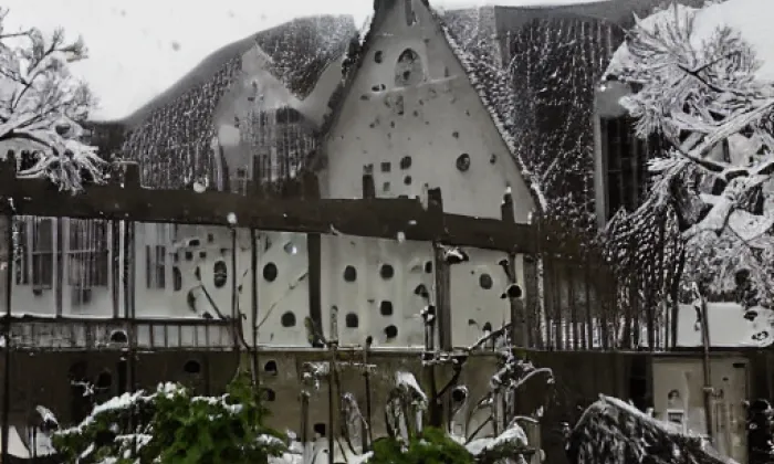 kostel svatého Jakuba Většího (Křeč) – winter