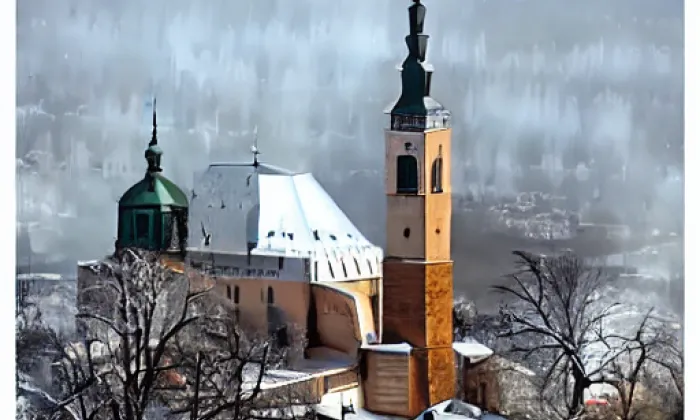 kostel svatého Jakuba Většího (Konice) – zima