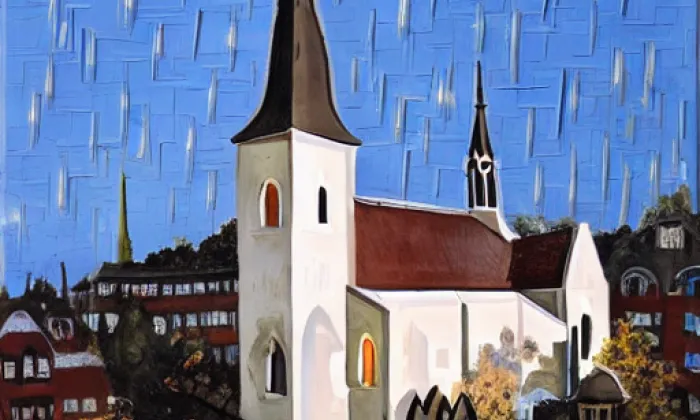 Kostel svatého Jakuba Většího (Malenice) – noc