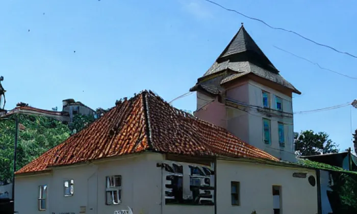 Kostel svatého Jakuba Většího (Popovice) – akvarel