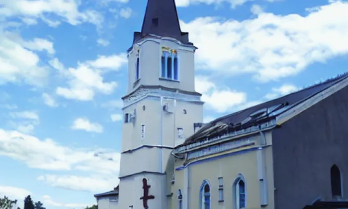Kostel svatého Jakuba Většího (Světlík) – akvarel