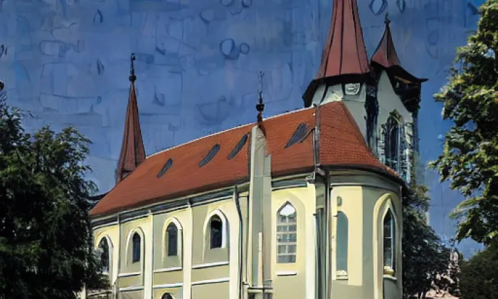 kostel svatého Jakuba Většího v Kněževsi – zima
