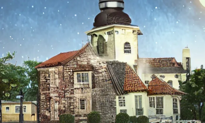 Kostel svatého Jakuba Většího ve Stříbrné Skalici – noc