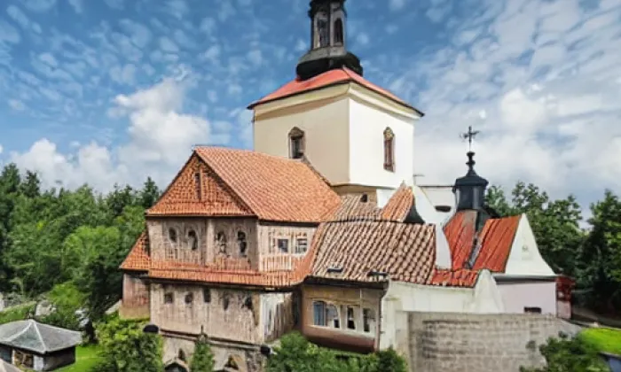 Kostel svatého Jakuba Většího ve Stříbrné Skalici – jaro
