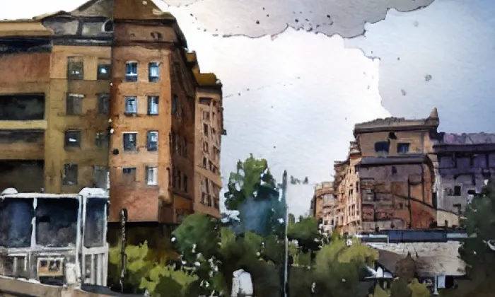 kostel svatého Jana Křtitele (Čížkov) – akvarel