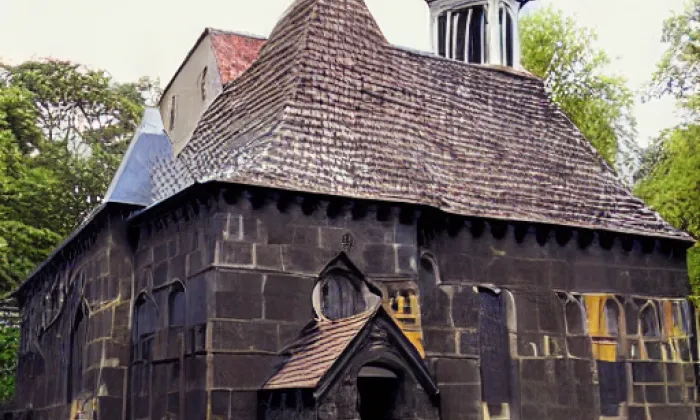 Kostel svatého Jana Křtitele (Český Jiřetín) – akvarel