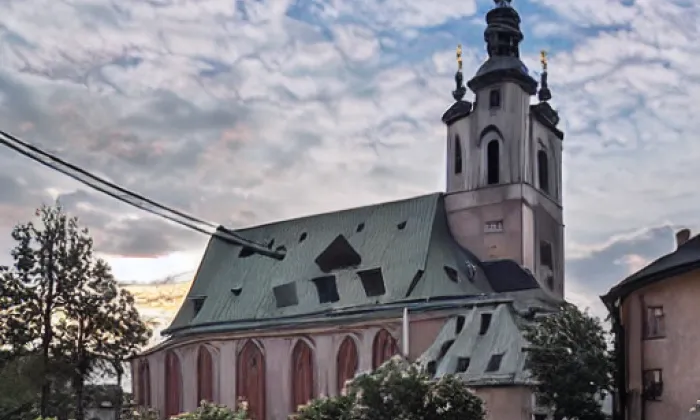 kostel svatého Jana Křtitele (Domašov) – léto