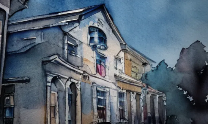 Kostel svatého Jana Křtitele (Hlučín) – akvarel