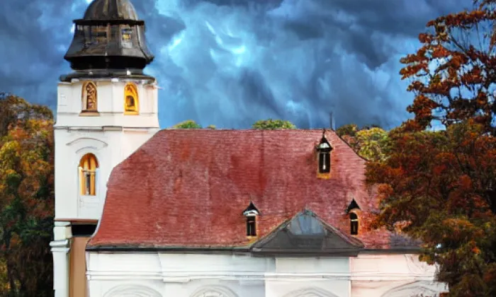 kostel svatého Jana Křtitele (Hovorany) – autumn