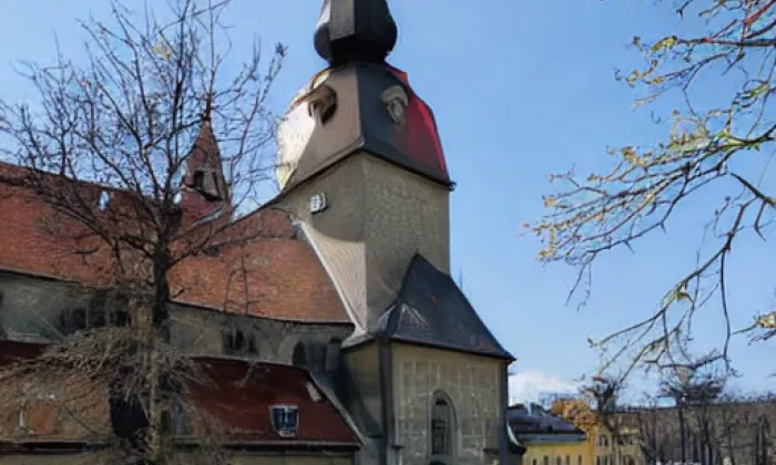 Kostel svatého Jana Křtitele (Liberec VI-Rochlice) – summer