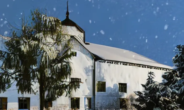 kostel svatého Jana Křtitele (Lukov) – winter
