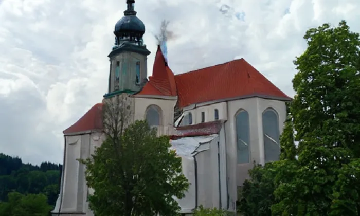 Kostel svatého Jana Křtitele (Nová Seninka) – akvarel