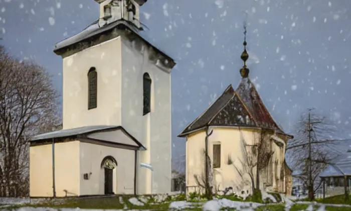 Kostel svatého Jana Křtitele (Skupice) – winter